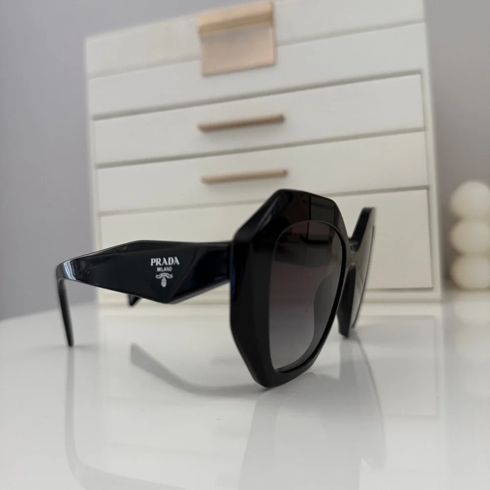 Prada Black Oversized Geometric Sunglasses - Picture 8 of 14